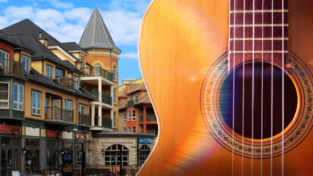 A Guitar and the Blue Mountain Village for Country Fest